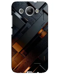 Чехол для Huawei Y3 2017 с картинкой «Черные геометрические блоки»