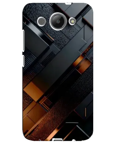 Чехол для Huawei Y3 2017 с картинкой «Черные геометрические блоки»