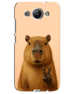 Чехол для Huawei Y3 2017 с картинкой «Капибара виктория»