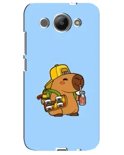 Чехол для Huawei Y3 2017 с картинкой «Капибара на скейте»
