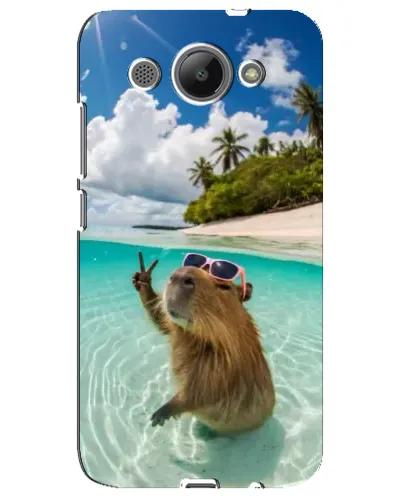 Чехол для Huawei Y3 2017 с картинкой «Капибара на море»