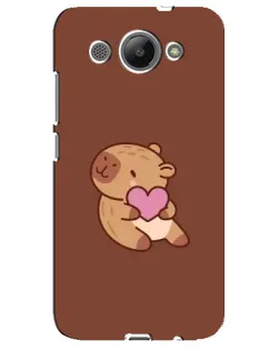 Чехол для Huawei Y3 2017 с картинкой «Капибара с сердцем»