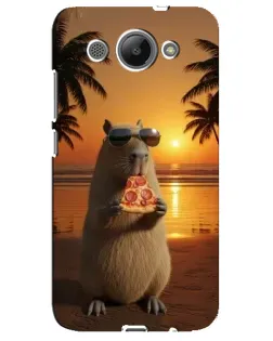 Чехол для Huawei Y3 2017 с картинкой «Капибара с пиццей»