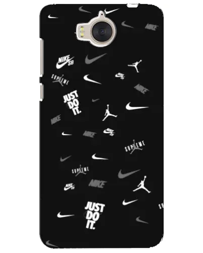 Чехол для Huawei Y5 2017 (MYA) с картинкой «Nike Black Pattern»