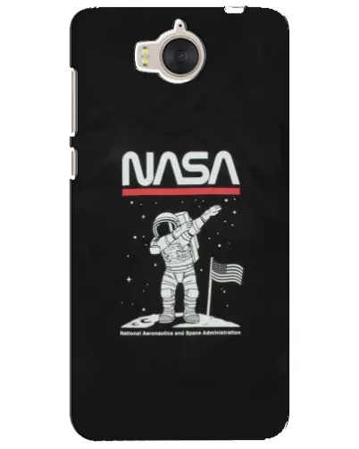 Чехол для Huawei Y5 2017 (MYA) с картинкой «NASA — шагаем по Луне»