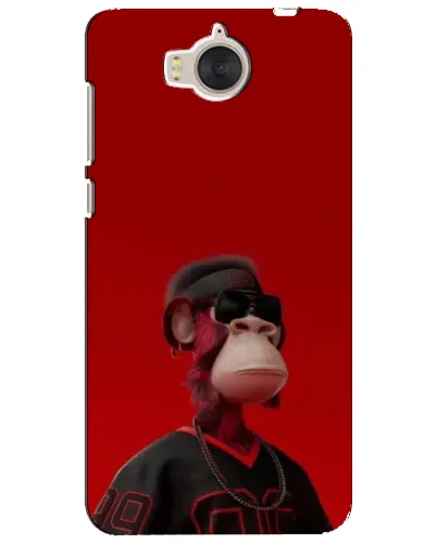 Чехол для Huawei Y5 2017 (MYA) с картинкой «Bored Ape в красном»