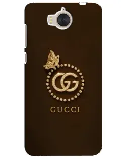 Чехол для Huawei Y5 2017 (MYA) с картинкой «Gucci — золотая бабочка»