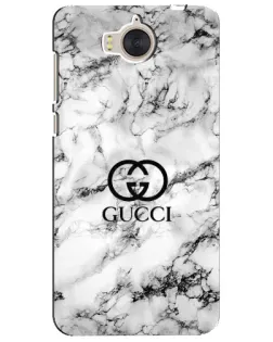 Чехол для Huawei Y5 2017 (MYA) с картинкой «Gucci — мраморный шик»