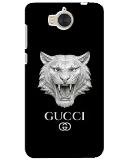 Чехол для Huawei Y5 2017 (MYA) с картинкой «Gucci — серебряный лев»