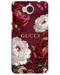 Чехол для Huawei Y5 2017 (MYA) с картинкой «Gucci — бордовые розы»