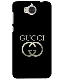 Чехол для Huawei Y5 2017 (MYA) с картинкой «Gucci — золото на черном»