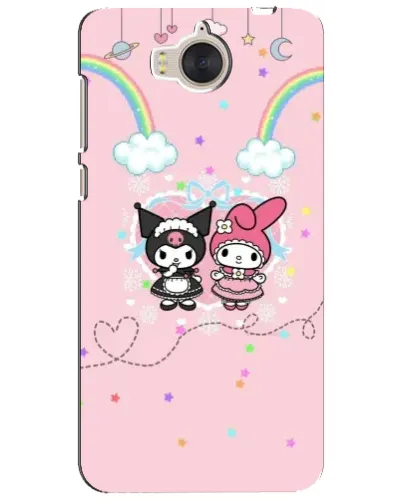 Чехол для Huawei Y5 2017 (MYA) с картинкой «My Melody и Kuromi» Чехол для Huawei Y5 2017 (MYA) с картинкой «My Melody и Kuromi»
