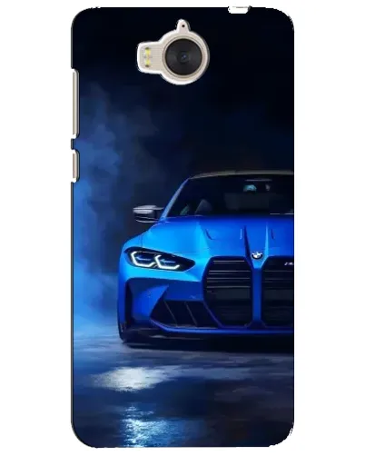 Чехол для Huawei Y5 2017 (MYA) с картинкой «Голубая BMW M4»