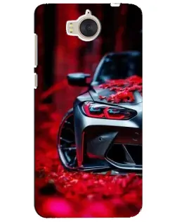 Чохол для Huawei Y5 2017 (MYA) з картинкою «Спортивна BMW та квіти»