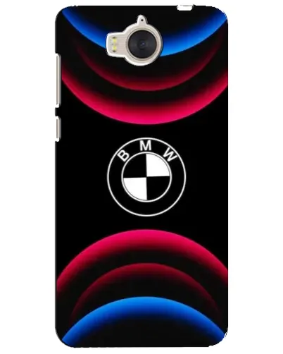 Чехол для Huawei Y5 2017 (MYA) с картинкой «Логотип BMW и неоновые дуги»