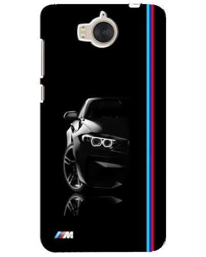 Чехол для Huawei Y5 2017 (MYA) с картинкой «Силуэт BMW в темноте»