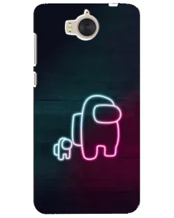 Чехол для Huawei Y5 2017 (MYA) с картинкой «Among Us неон-арт»