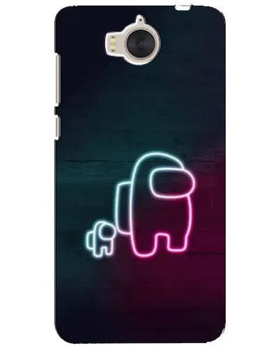 Чехол для Huawei Y5 2017 (MYA) с картинкой «Among Us неон-арт»