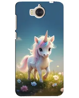 Чехол для Huawei Y5 2017 (MYA) с картинкой «Единорог на поляне»