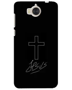 Чехол для Huawei Y5 2017 (MYA) с картинкой «Графический крест Jesus» Чехол для Huawei Y5 2017 (MYA) с картинкой «Графический крест Jesus»
