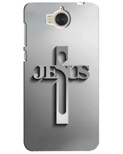Чехол для Huawei Y5 2017 (MYA) с картинкой «Металлический крест Jesus» Чехол для Huawei Y5 2017 (MYA) с картинкой «Металлический крест Jesus»