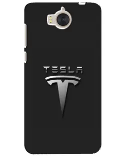 Чохол для Huawei Y5 2017 (MYA) з картинкою «Сталевий логотип Tesla»