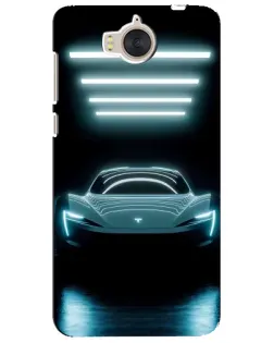 Чохол для Huawei Y5 2017 (MYA) з картинкою «Tesla в неоні»