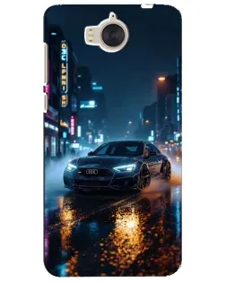 Чехол для Huawei Y5 2017 (MYA) с картинкой «Ночной город и Audi»