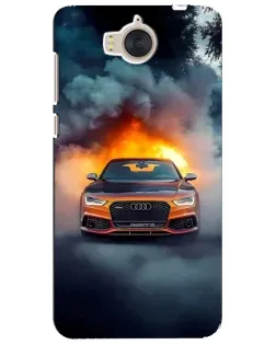 Чехол для Huawei Y5 2017 (MYA) с картинкой «Audi в огненном дыму»