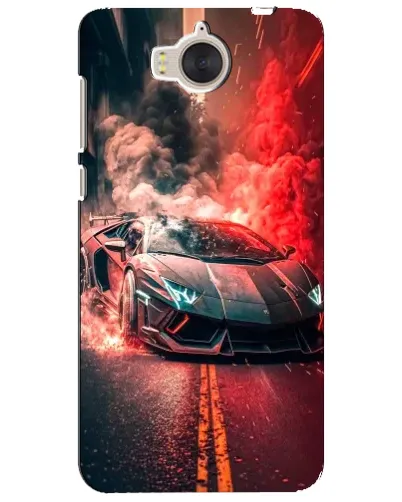 Чехол для Huawei Y5 2017 (MYA) с картинкой «Lamborghini красный дым»