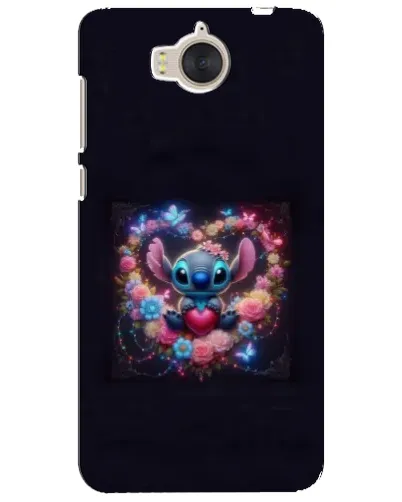 Чехол для Huawei Y5 2017 (MYA) с картинкой «Stitch в цветах»