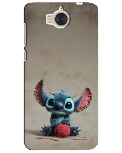 Чехол для Huawei Y5 2017 (MYA) с картинкой «Стич на коричневом фоне»