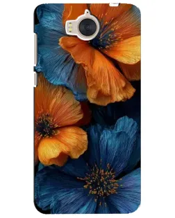 Чохол для Huawei Y5 2017 (MYA) з картинкою «Яскрава синьо-помаранчева флора»