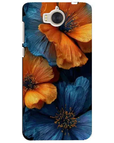 Чехол для Huawei Y5 2017 (MYA) с картинкой «Яркая сине-оранжевая флора» Чехол для Huawei Y5 2017 (MYA) с картинкой «Яркая сине-оранжевая флора»