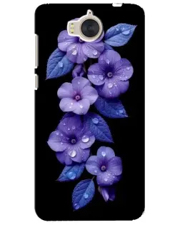 Чохол для Huawei Y5 2017 (MYA) з картинкою «Фіолетові квіти з росою»
