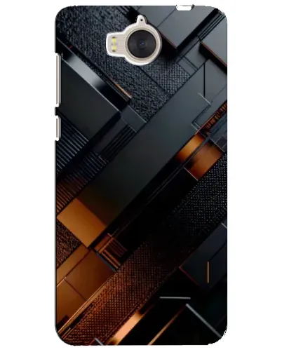 Чехол для Huawei Y5 2017 (MYA) с картинкой «Черные геометрические блоки» Чехол для Huawei Y5 2017 (MYA) с картинкой «Черные геометрические блоки»