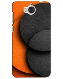 Чехол для Huawei Y5 2017 (MYA) с картинкой «Геометрия оранжевых кругов»