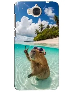 Чохол для Huawei Y5 2017 (MYA) з картинкою «Капібара на морі»