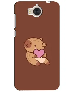 Чохол для Huawei Y5 2017 (MYA) з картинкою «Капібара з серцем»
