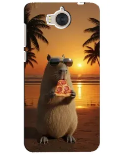 Чохол для Huawei Y5 2017 (MYA) з картинкою «Капібара з піцою»