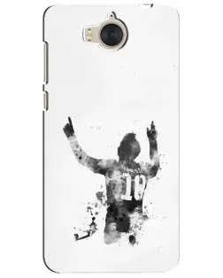 Чехол для Huawei Y5 2017 (MYA) с картинкой «Черно-белый силуэт Месси» Чехол для Huawei Y5 2017 (MYA) с картинкой «Черно-белый силуэт Месси»
