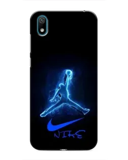 Чехол для Huawei Y5 2019 с картинкой «Jordan Neon Blue» Чехол для Huawei Y5 2019 с картинкой «Jordan Neon Blue»