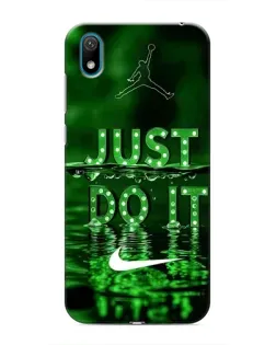 Чехол для Huawei Y5 2019 с картинкой «Зеленый неоновый Nike»