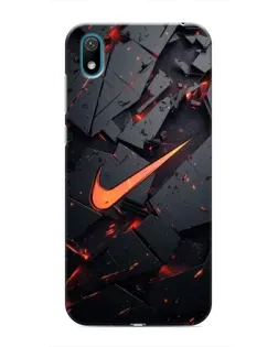 Чехол для Huawei Y5 2019 с картинкой «Nike — эффект разломов»