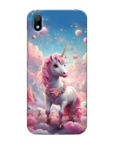 Чехол для Huawei Y5 2019 с картинкой «Единорог среди облаков»