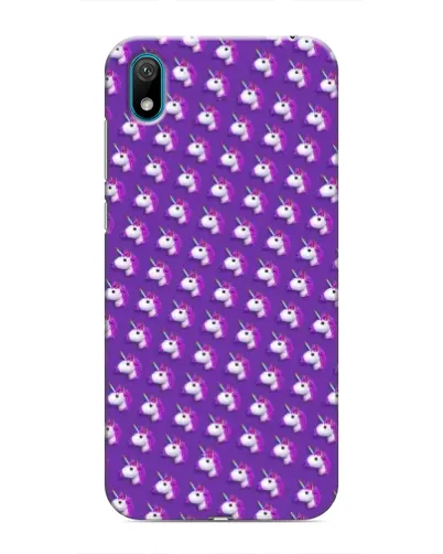 Чехол для Huawei Y5 2019 с картинкой «Единороги на фиолетовом»