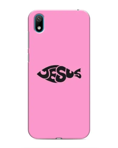Чехол для Huawei Y5 2019 с картинкой «Розовый символ  Jesus»