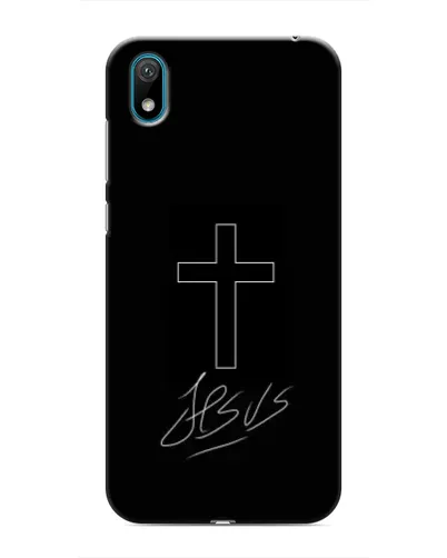 Чехол для Huawei Y5 2019 с картинкой «Графический крест Jesus» Чехол для Huawei Y5 2019 с картинкой «Графический крест Jesus»