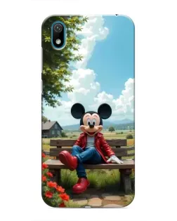 Чехол для Huawei Y5 2019 с картинкой «Микки на скамейке»