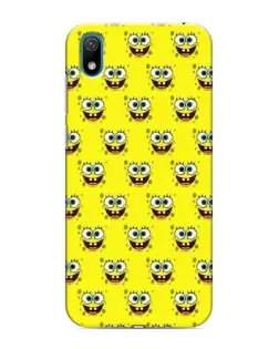 Чехол для Huawei Y5 2019 с картинкой «Паттерн Губка Боб»